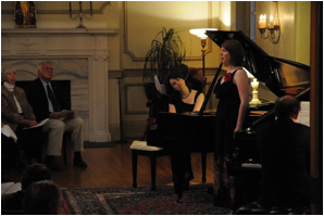 Description: Elisa Matthews performing a Debussy song